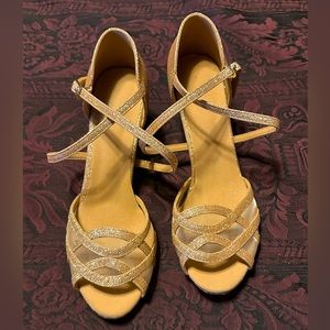 Women’s ballroom Latin shoes 2.5” heel quick release hooks no brand size 10 (42)